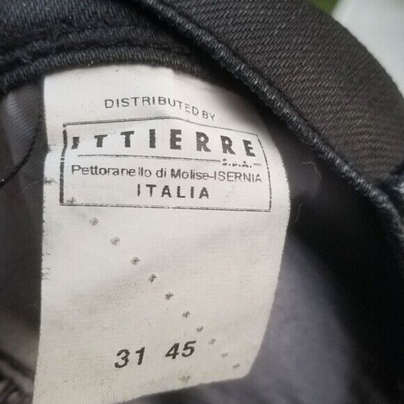 GF Ferre Black Coated Wide Leg Jeans Size 31 Low Rise GianFranco - Picture 12 of 13